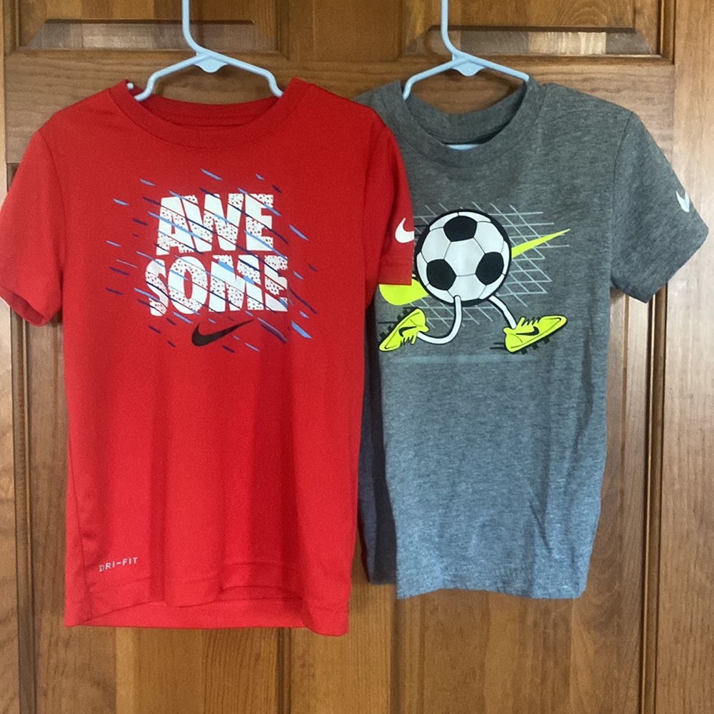 Nike short sleeve tees. Medium (5-6 yrs per tag)